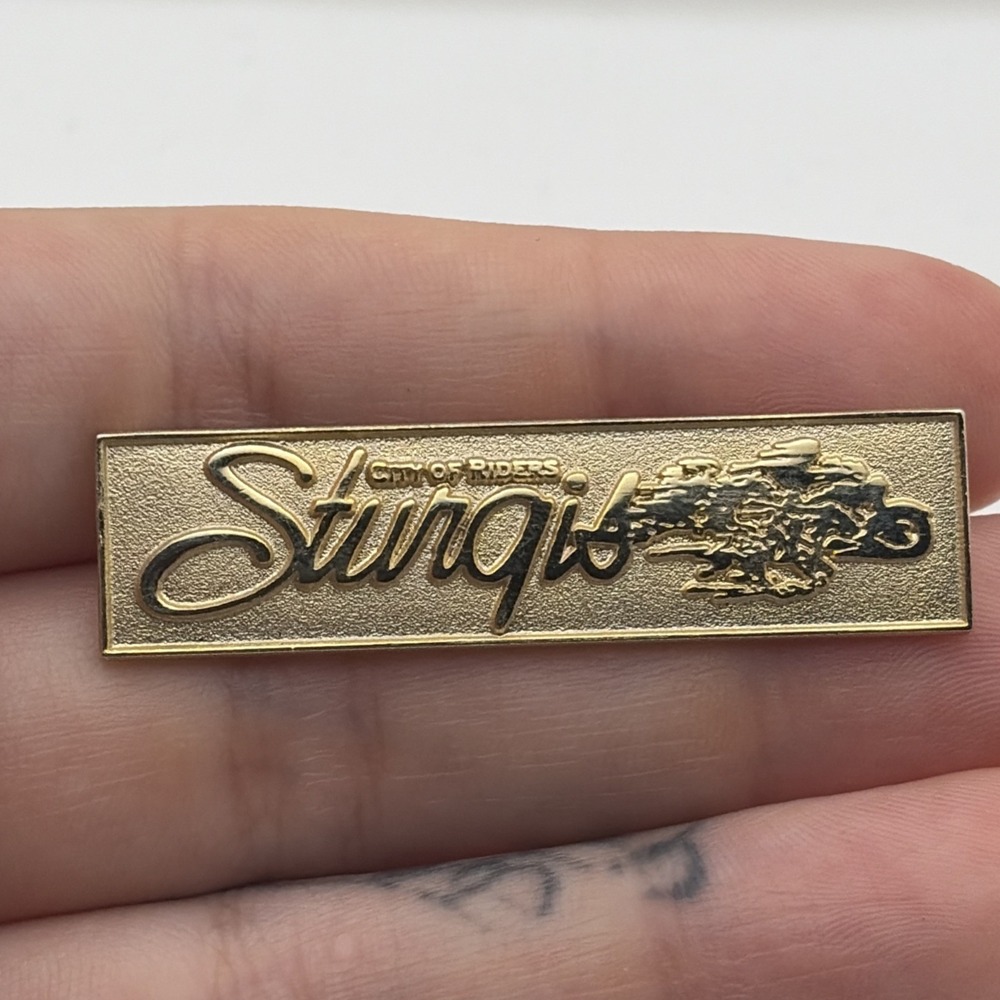 Sturgis South Dakota City Of Riders Gold Tone Lapel Hat Pin